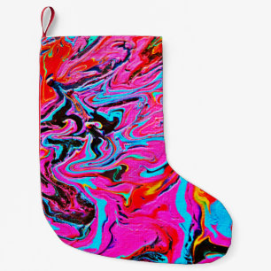Petite Chaussette De Noël Art Abstrait, Arrière - plan, Peinture à la main,