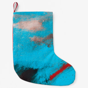 Petite Chaussette De Noël Art Abstrait Arrière-plan, peinture, fine, bleu, t