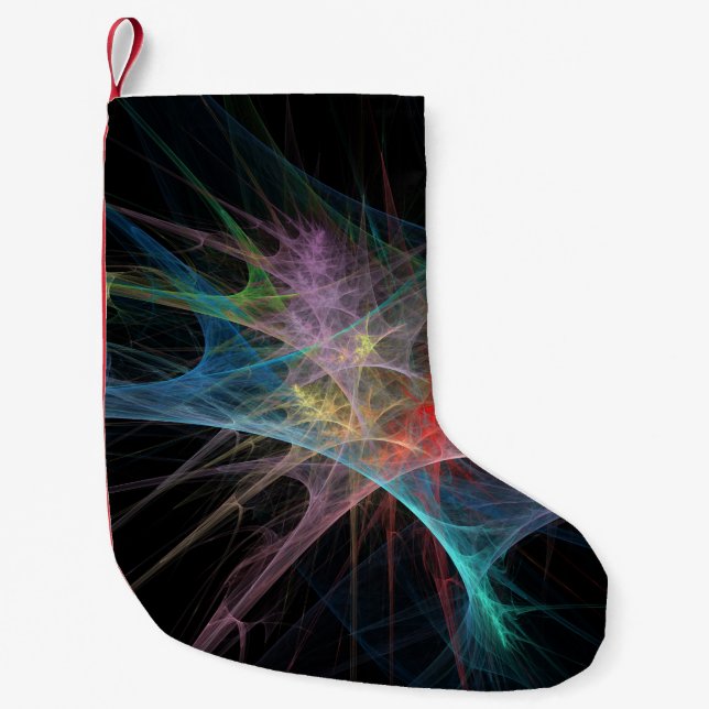 Petite Chaussette De Noël Art Abstrait Glace Arc-en-ciel (Devant)