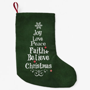 Petite Chaussette De Noël Art des mots de l'arbre Noël