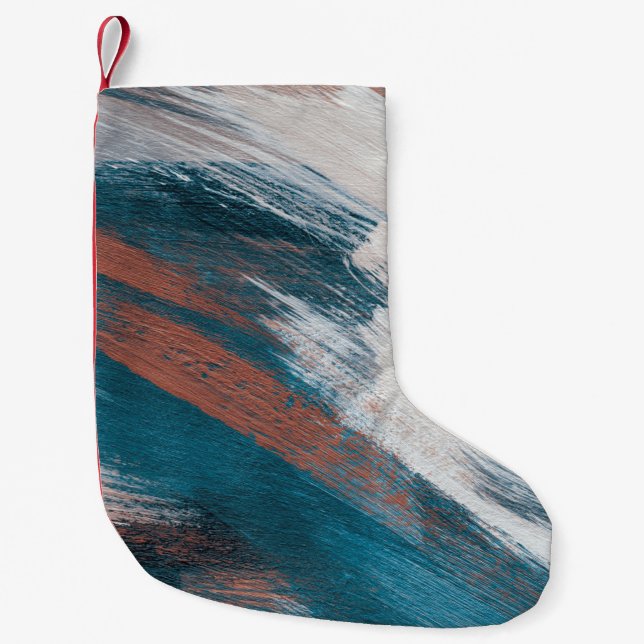 Petite Chaussette De Noël artwork Abstrait. Brosse les traits sur le papier. (Devant)