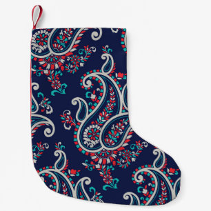 Petite Chaussette De Noël Asian Paisley : Conception Traditionnelle Sans Cou