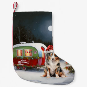 Petite Chaussette De Noël Australian Shepherd Caravan Christmas Adventure