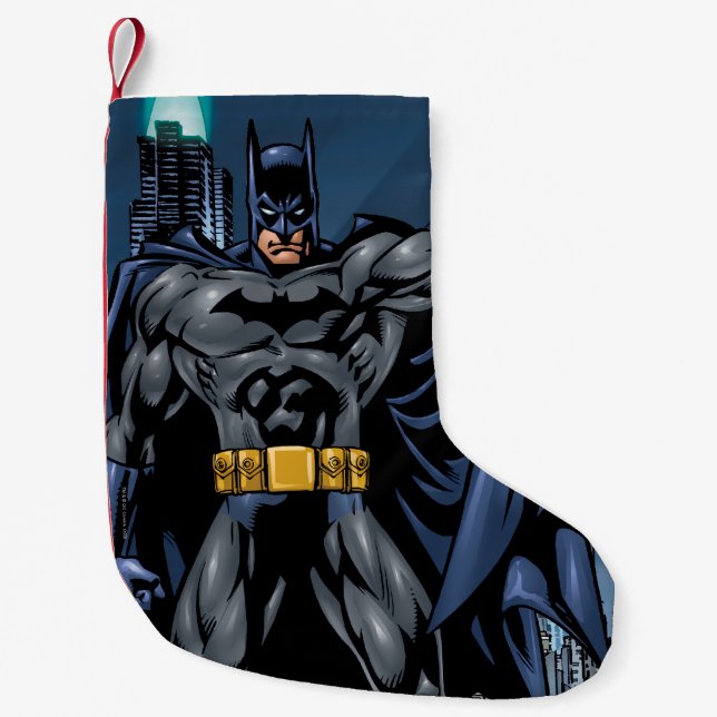 Petite Chaussette De Noël Avant Batman en couleur (Devant)