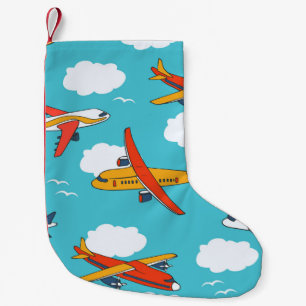 Petite Chaussette De Noël Avions et nuages, arrière-groupe sans soudure pour