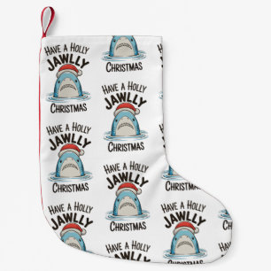 Petite Chaussette De Noël Avoir Holly Jawlly Christmas Shark Santa Hat