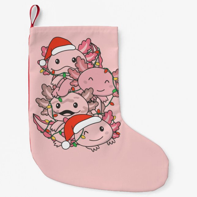 Petite Chaussette De Noël Axolotl Arbre de Noël Animaux de Noël Axolotls (Devant)
