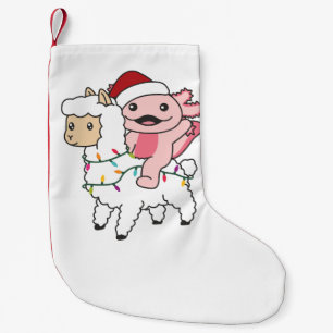 Petite Chaussette De Noël Axolotl Llama Alpaca Noël Animaux d'hiver