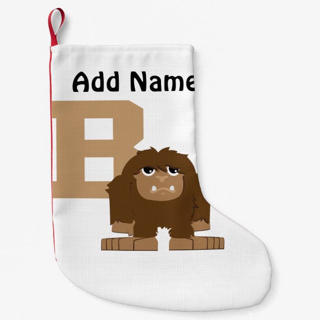 Petite Chaussette De Noël B est pour Bigfoot (Devant)