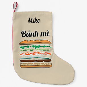 Petite Chaussette De Noël Baguette vietnamienne de pain français de sandwich