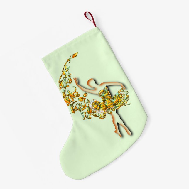 Petite Chaussette De Noël Ballet Danseuse Fille Noël Stocking (Dos (Accrochage))