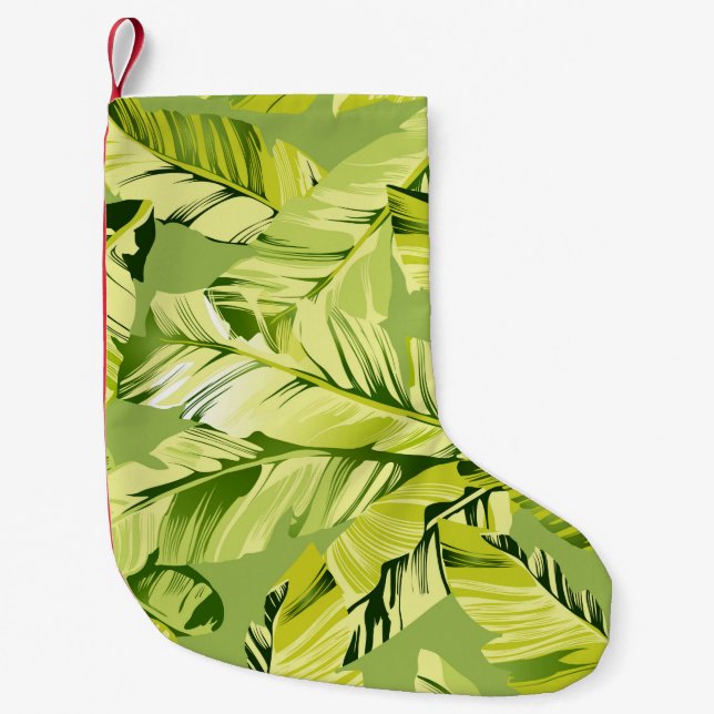 Petite Chaussette De Noël Banane Feuille 5 (Devant)