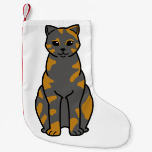 Petite Chaussette De Noël Bande dessinée britannique de chat de Shorthair