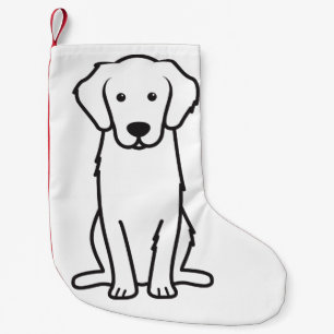 Petite Chaussette De Noël Bande dessinée de chien de golden retriever