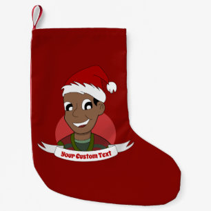 Petite Chaussette De Noël Bande dessinée riante de Noël d'homme