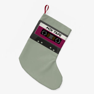 Petite Chaussette De Noël Bande Mélange Violet - 80s Et 90s Cadeau Inspiré R