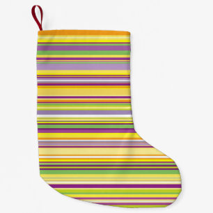 Petite Chaussette De Noël Bandes colorées de conception Cute All-Over-Print