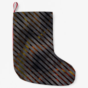 Petite Chaussette De Noël Bandes croisées grises ou rubans carbone ? Rouge o