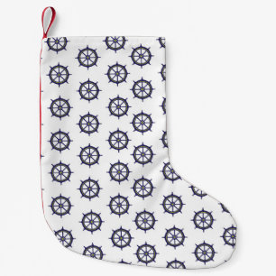 Petite Chaussette De Noël Barre à roue Marine Navale Bateau Capitaine Marins
