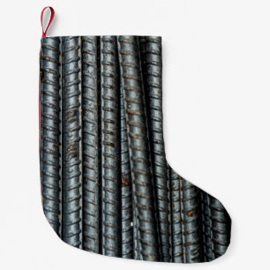 Petite Chaussette De Noël Barres en métal noir