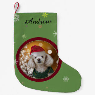 Petite Chaussette De Noël Bas de caniche de jouet de Noël