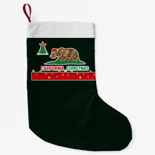 Petite Chaussette De Noël Bas de drapeau de Noël de la Californie