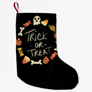 Petite Chaussette De Noël Bas de Halloween   Couronne de friandises ou farce