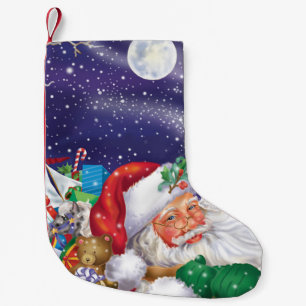 Petite Chaussette De Noël Bas de la livraison de jouet de Père Noël