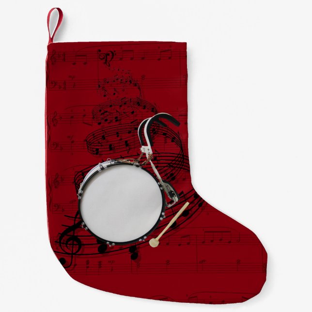Petite Chaussette De Noël Bas de marche de musique de tambour bas (Devant)