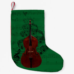 Petite Chaussette De Noël Bas de musique de double basse
