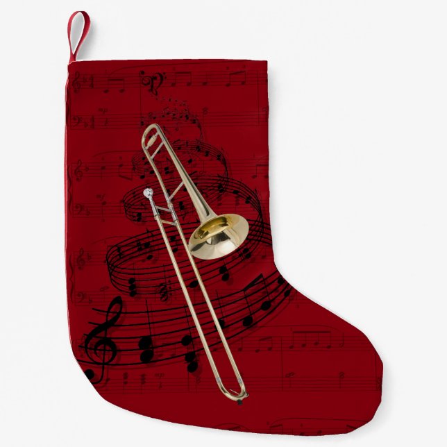 Petite Chaussette De Noël Bas de musique de trombone (tenor) (Devant)