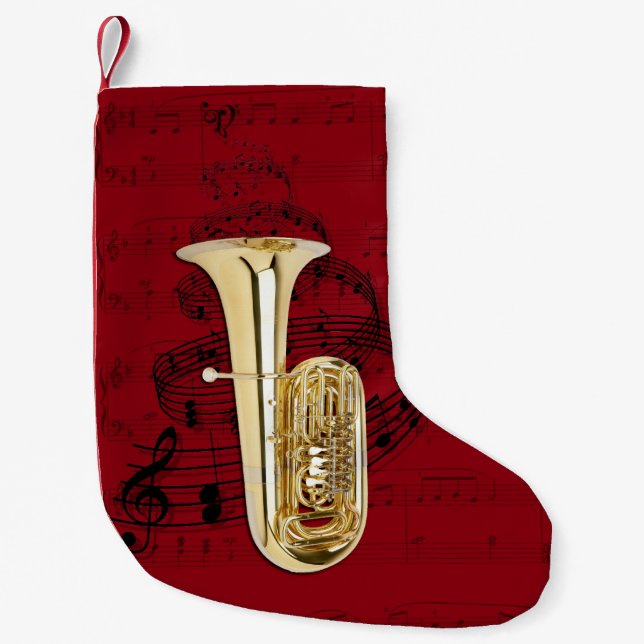 Petite Chaussette De Noël Bas de musique de tuba (Devant)