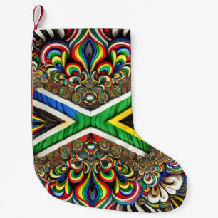 Petite Chaussette De Noël Bas de Noël aux couleurs sud-africaines