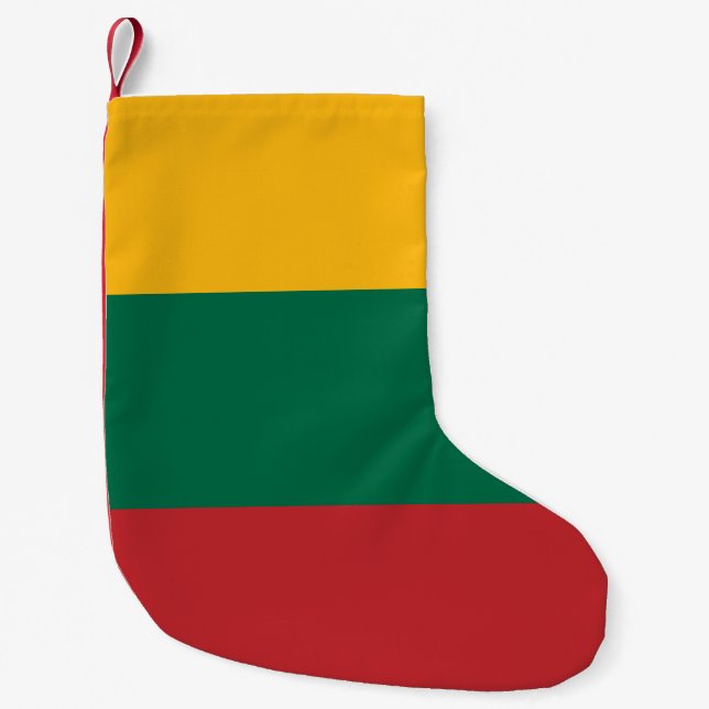Petite Chaussette De Noël Bas de Noël avec Drapeau de Lituanie (Devant)