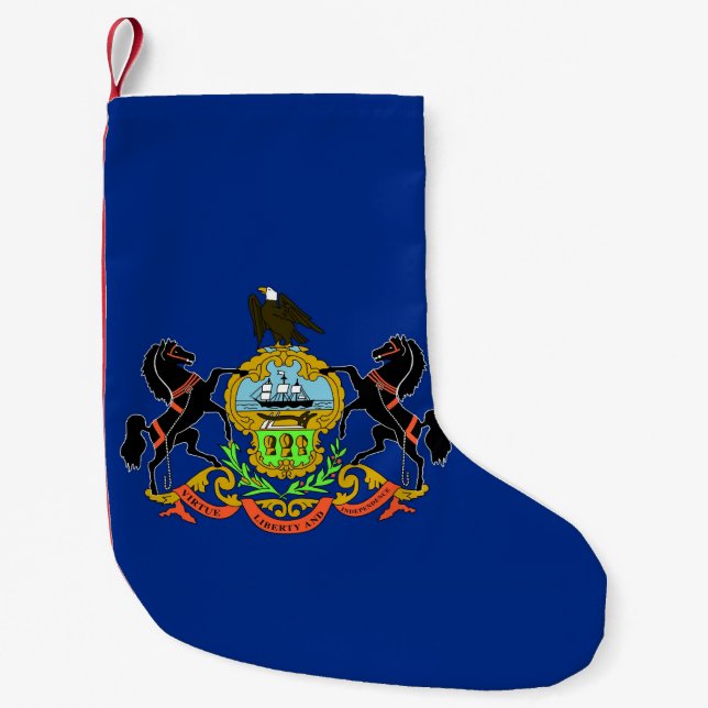 Petite Chaussette De Noël Bas de Noël avec drapeau de Pennsylvanie (Devant)