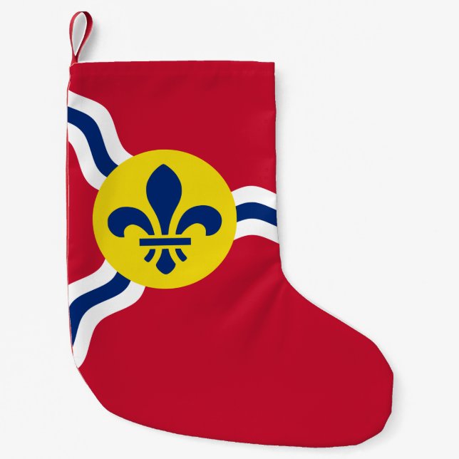 Petite Chaussette De Noël Bas de Noël avec Drapeau de St. Louis, USA (Devant)