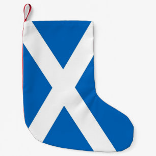 Petite Chaussette De Noël Bas de Noël avec drapeau d'Ecosse