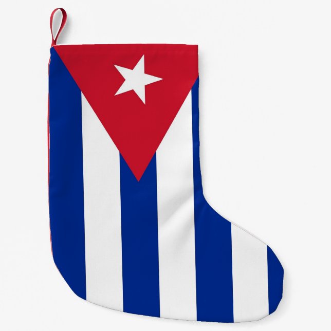 Petite Chaussette De Noël Bas de Noël avec le drapeau de Cuba (Devant)
