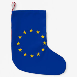 Petite Chaussette De Noël Bas de Noël avec le drapeau de l'Europe