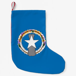 Petite Chaussette De Noël Bas de Noël avec le drapeau de Mariana du Nord