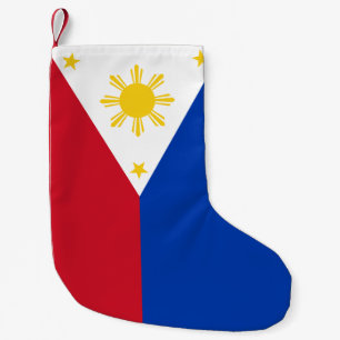 Petite Chaussette De Noël Bas de Noël avec le drapeau des Philippines