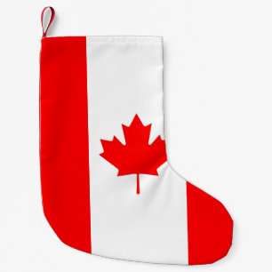 Petite Chaussette De Noël Bas de Noël avec le drapeau du Canada