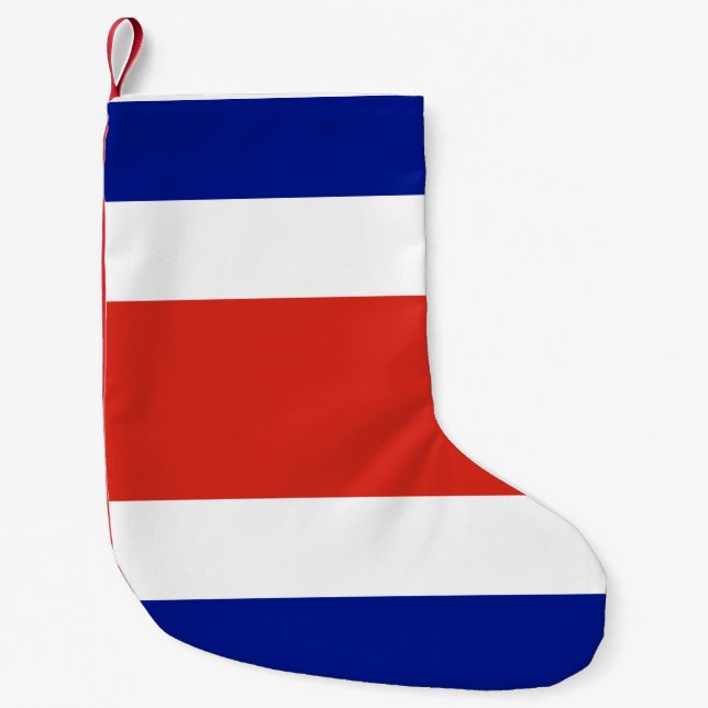 Petite Chaussette De Noël Bas de Noël avec le drapeau du Costa Rica (Devant)