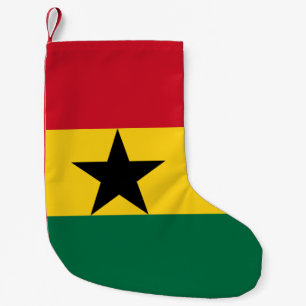 Petite Chaussette De Noël Bas de Noël avec le drapeau du Ghana