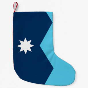 Petite Chaussette De Noël Bas de Noël avec le drapeau du Minnesota, États-Un