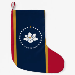 Petite Chaussette De Noël Bas de Noël avec le drapeau du Mississippi
