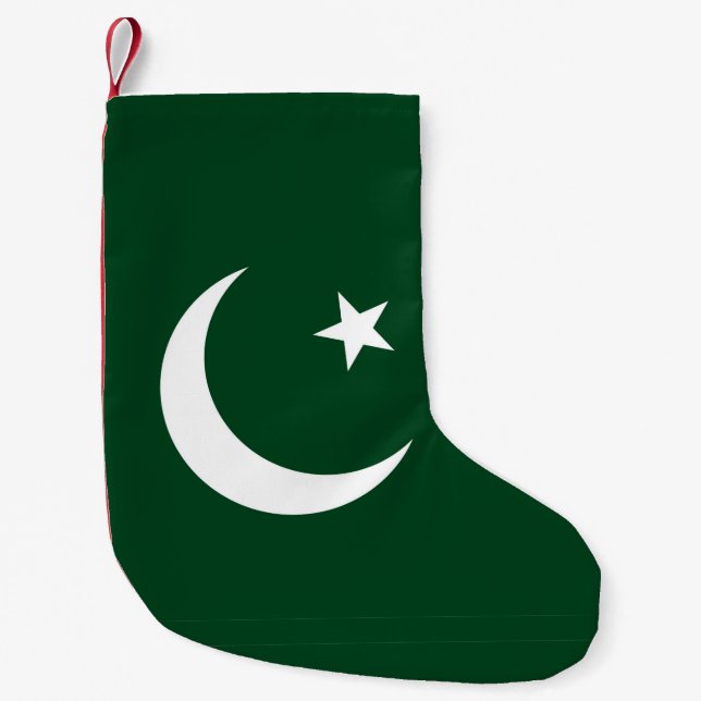Petite Chaussette De Noël Bas de Noël avec le drapeau du Pakistan (Devant)