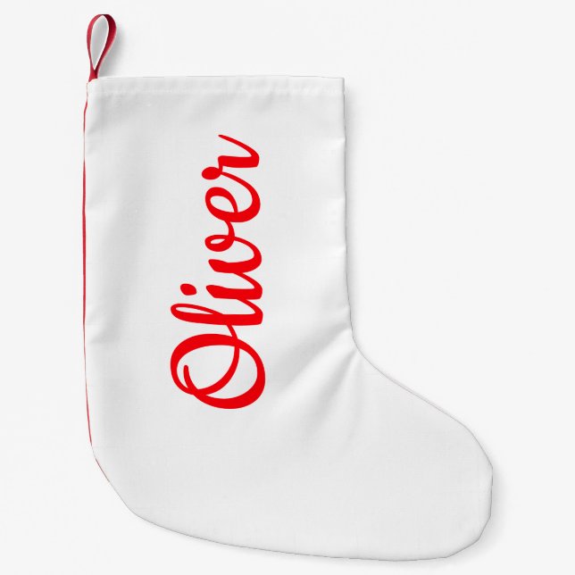 Petite Chaussette De Noël Bas de Noël avec nom (Devant)