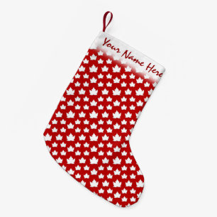 Petite Chaussette De Noël Bas de Noël Canada Feuille d'érable de Noël Chauss