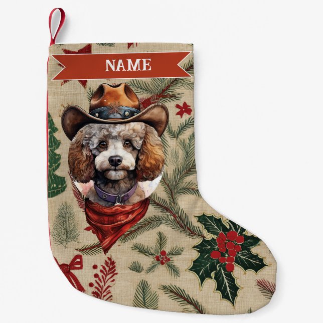 Petite Chaussette De Noël Bas de Noël Cowboy (Devant)